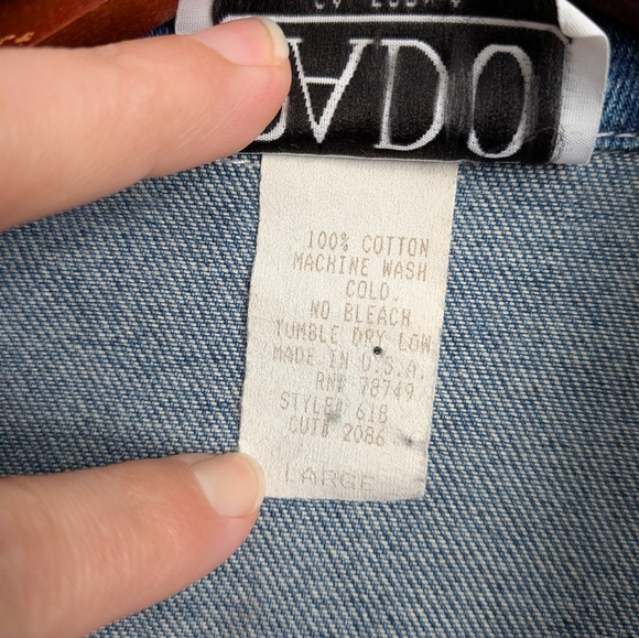 80s Pado Western Embellished Denim Jacket - Picture 6 of 6